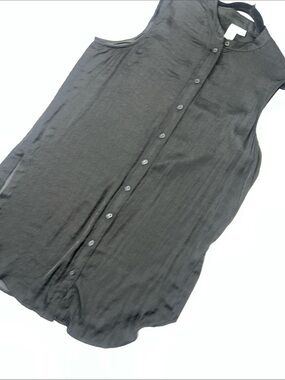 Joie Black Sleeveless Button-Front Tunic Womens XS